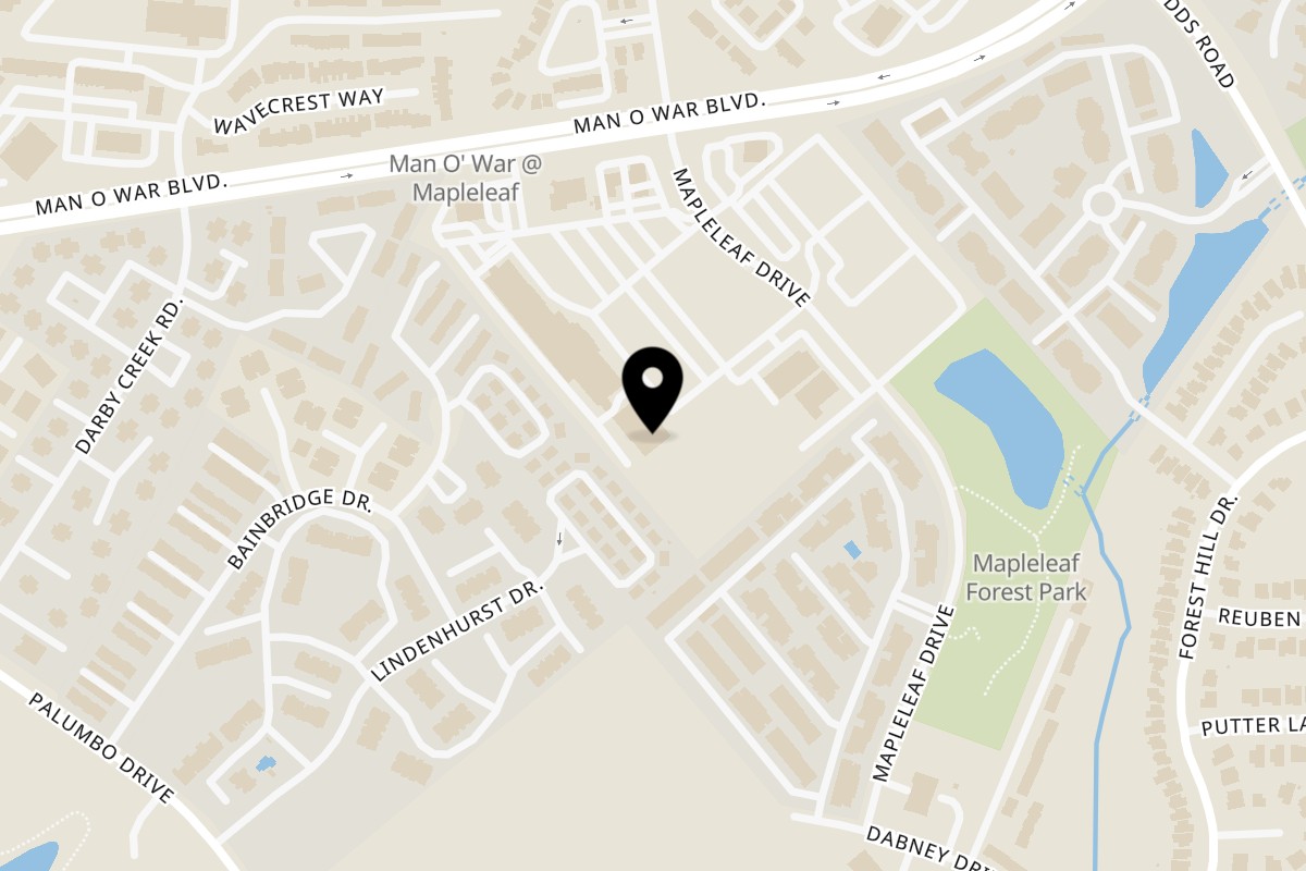 Map showing the location of Tandoor Fine Indian Cuisine on 3146 Mapleleaf Dr #110 in Lexington